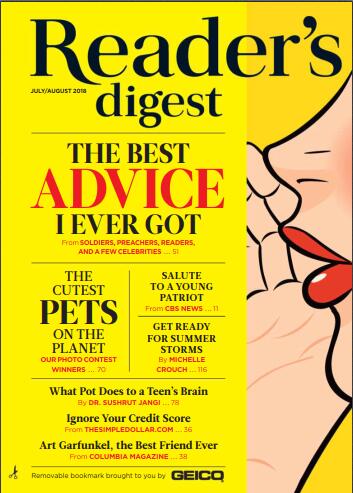【美国版】读者文摘（Reader’s Digest）2018年7-8月合刊