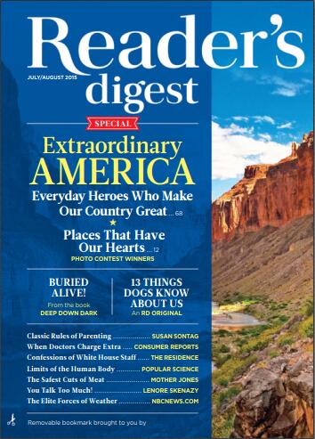 【美国版】读者文摘（Reader’s Digest）2015年7-8月合刊（Extraordinary American）