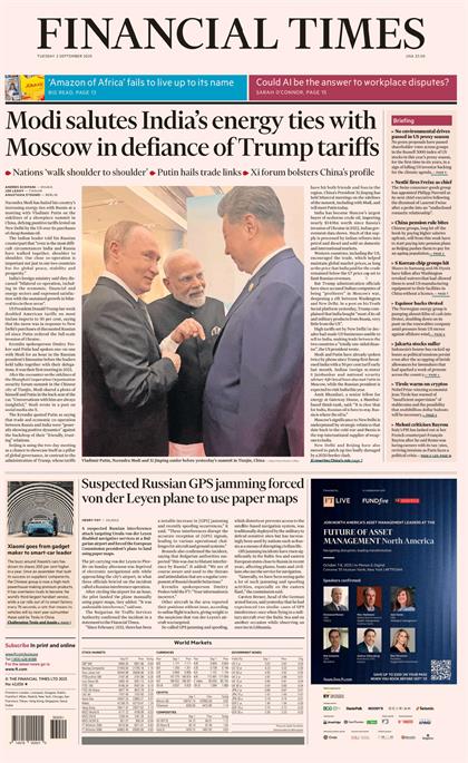 金融时报（Financial Times）2025年9月2日