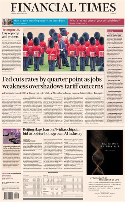 金融时报（Financial Times）2025年9月18日