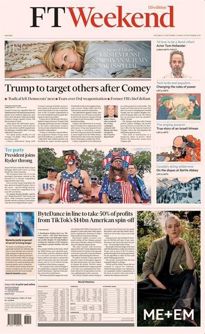 金融时报（Financial Times）2025年9月27-28日