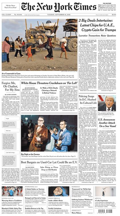 纽约时报（The New York Times）2025年9月16号