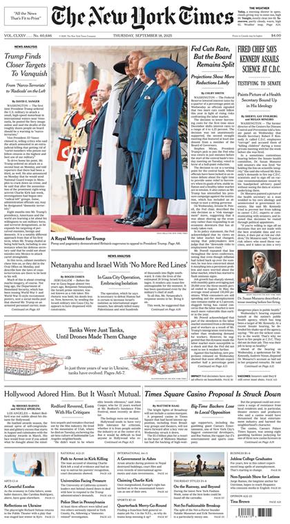 纽约时报（The New York Times）2025年9月18号