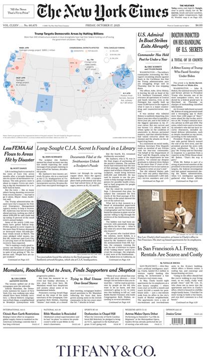 纽约时报（The New York Times）2025年10月17号