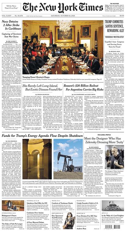 纽约时报（The New York Times）2025年10月18号
