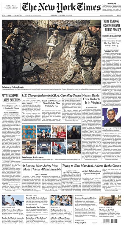 纽约时报（The New York Times）2025年10月24号