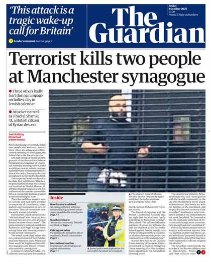 卫报（The Guardian）2025年10月3号