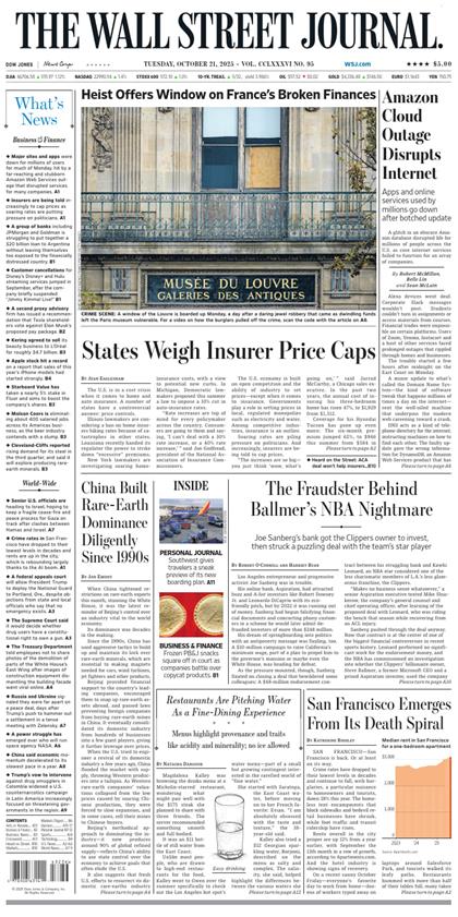 华尔街日报（The Wall Street Journal）2025年10月21号