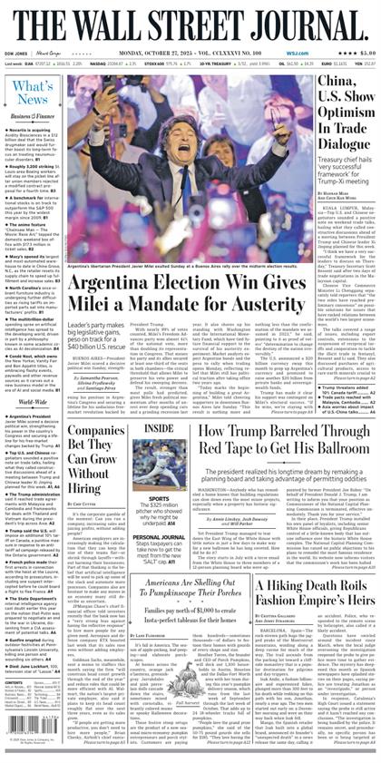 华尔街日报（The Wall Street Journal）2025年10月27号