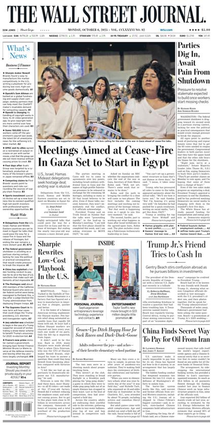 华尔街日报（The Wall Street Journal）2025年10月6号