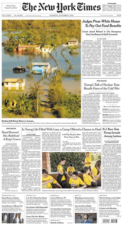 纽约时报（The New York Times）2025年11月1号