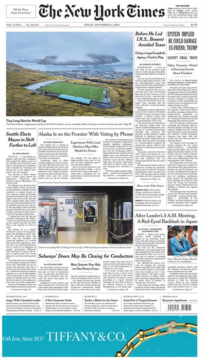 纽约时报（The New York Times）2025年11月14号