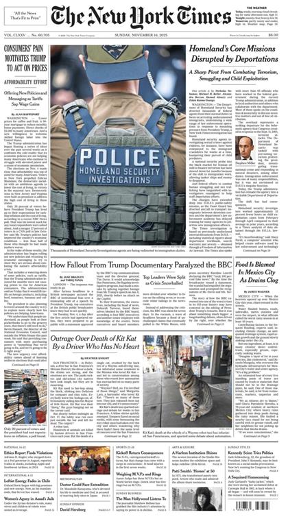 纽约时报（The New York Times）2025年11月16号