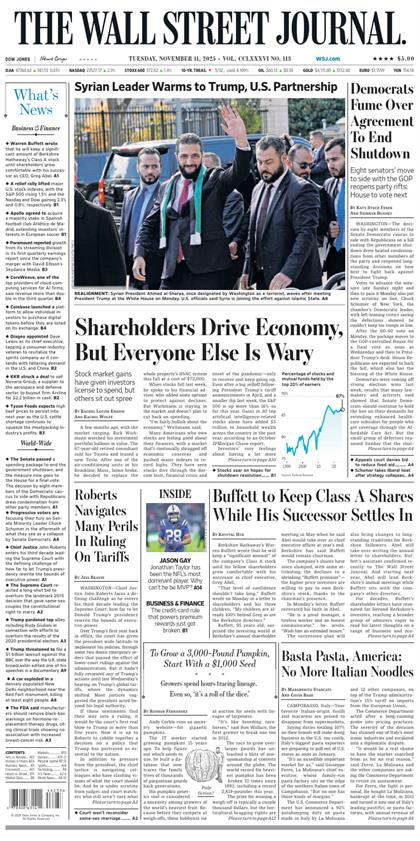 华尔街日报（The Wall Street Journal）2025年11月11号