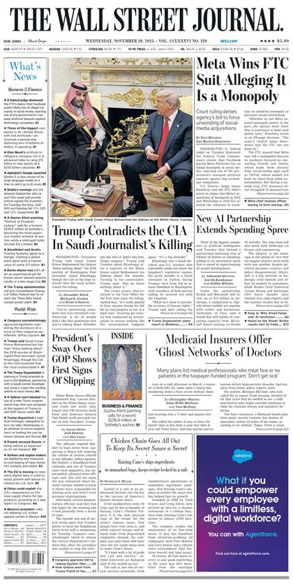 华尔街日报（The Wall Street Journal）2025年11月19号