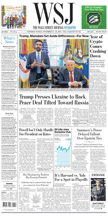 华尔街日报（The Wall Street Journal）2025年11月22-23号