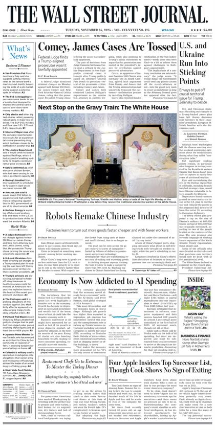 华尔街日报（The Wall Street Journal）2025年11月25号