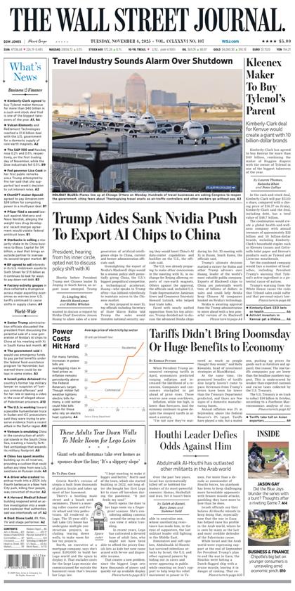 华尔街日报（The Wall Street Journal）2025年11月4号