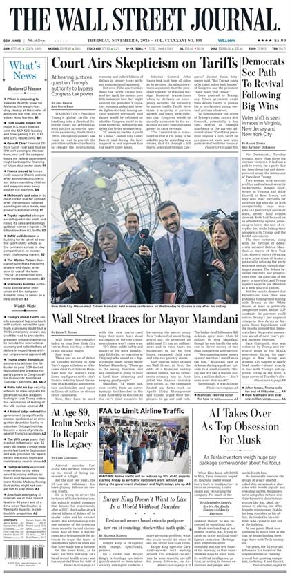 华尔街日报（The Wall Street Journal）2025年11月6号