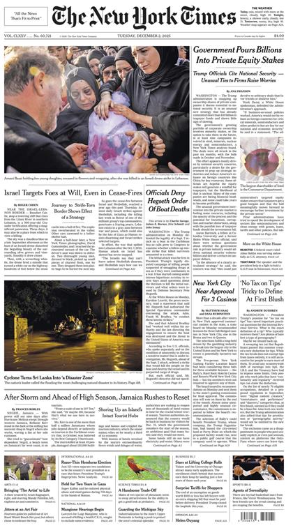 纽约时报（The New York Times）2025年12月2号