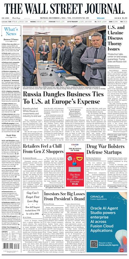 华尔街日报（The Wall Street Journal）2025年12月1号