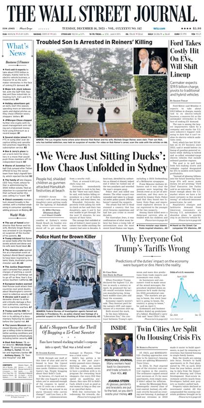华尔街日报（The Wall Street Journal）2025年12月16号