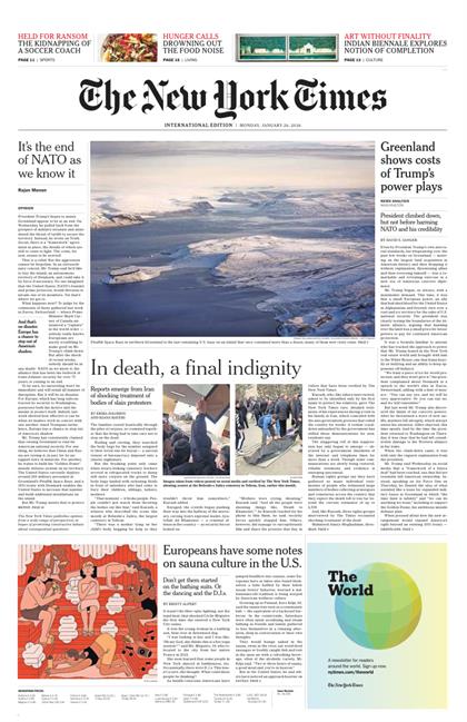 【国际版】纽约时报（The New York Times）2026年1月26号