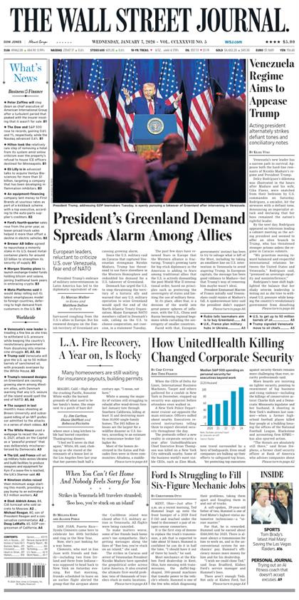 华尔街日报（The Wall Street Journal）2026年1月7号