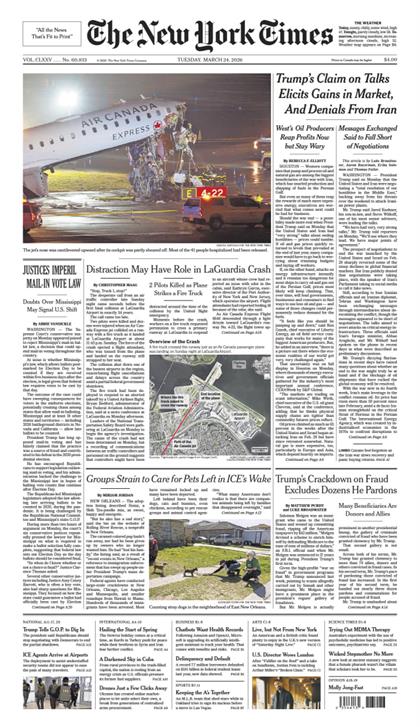 纽约时报（The New York Times）2026年3月24号