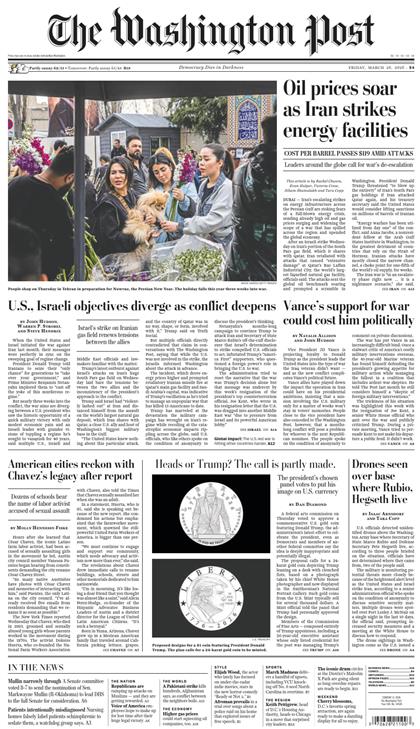 华盛顿邮报（The Washington Post）2026年3月20号