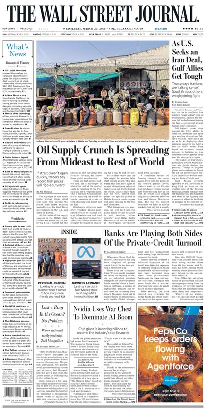 华尔街日报（The Wall Street Journal）2026年3月25日